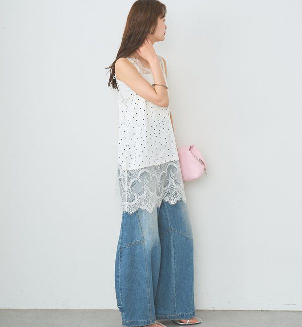  「レースサテンキャミソール」|シャツ・ブラウス|