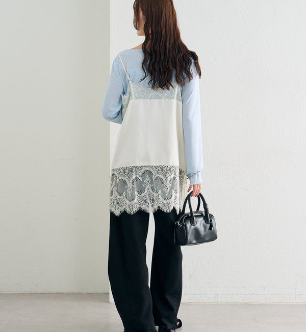  「レースサテンキャミソール」|シャツ・ブラウス|