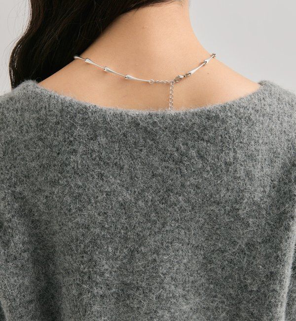  「スクエアネックニットカーディガン」|カーディガン|