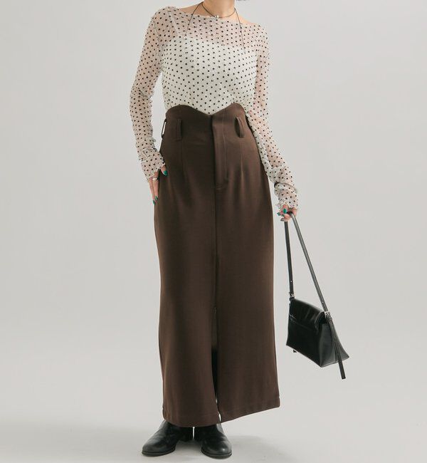  「WAVEフロントZIPスカート」|スカート|