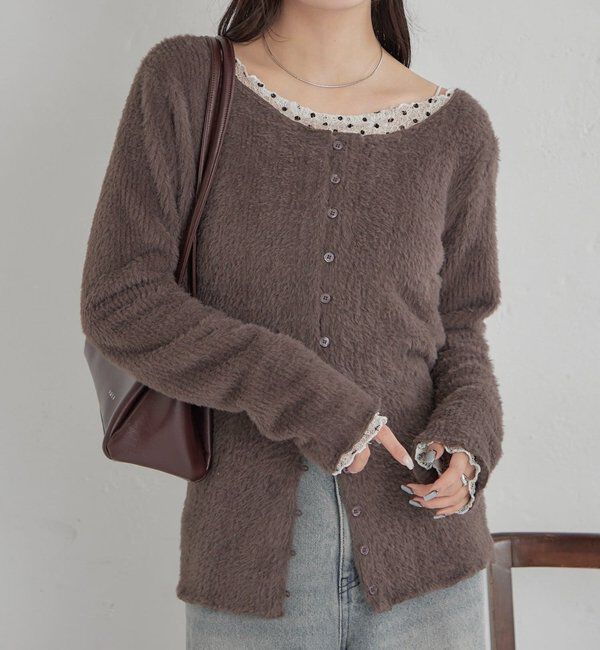  「シャギーリブカーディガン」|Tシャツ・カットソー|