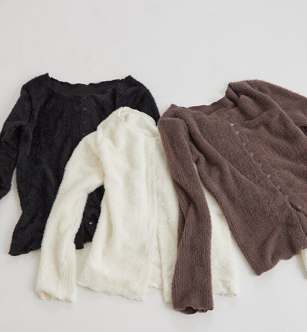  「シャギーリブカーディガン」|Tシャツ・カットソー|