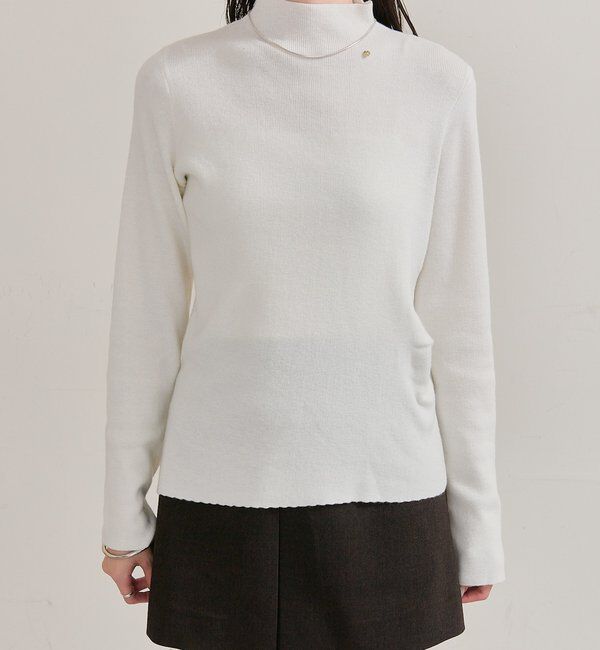  「プレート付きハイネックニット」|ニット・セーター|