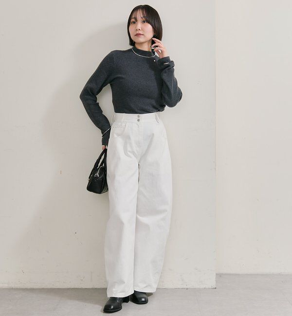  「プレート付きハイネックニット」|ニット・セーター|