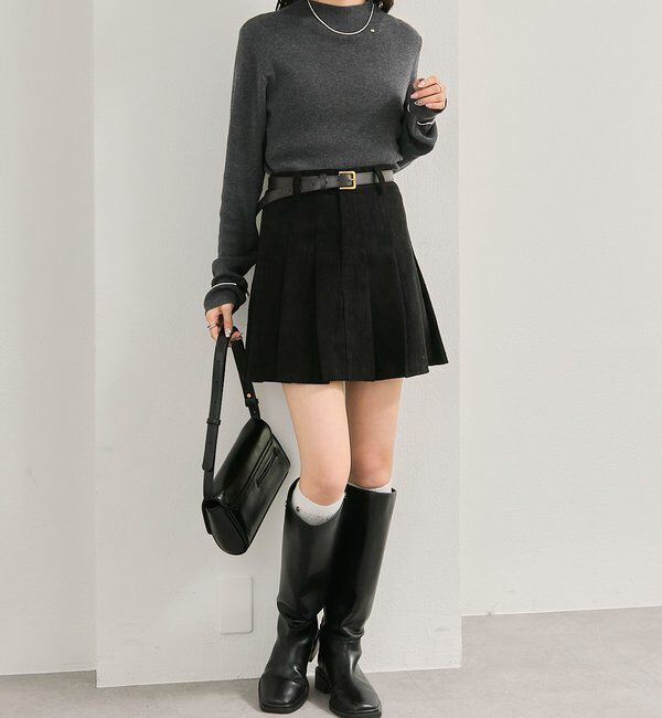  「プレート付きハイネックニット」|ニット・セーター|