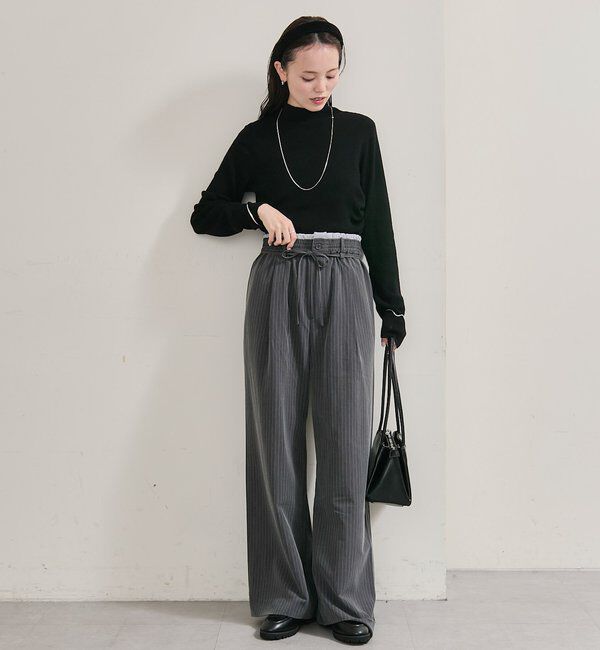  「プレート付きハイネックニット」|ニット・セーター|