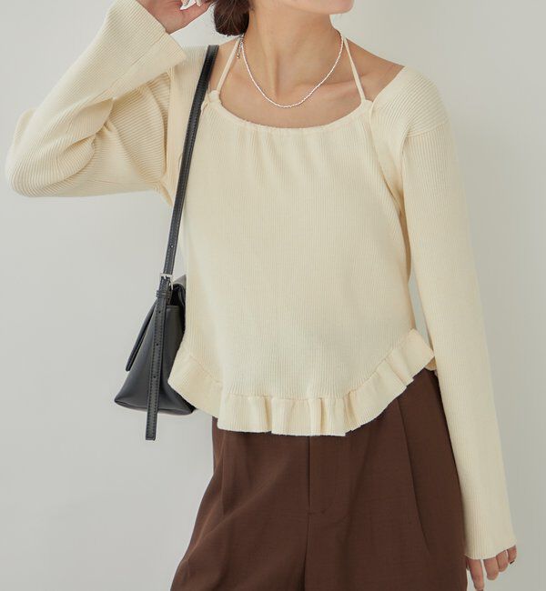  「ペプラムレイヤードニット」|ニット・セーター|