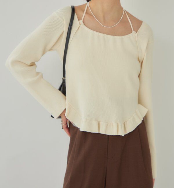  「ペプラムレイヤードニット」|ニット・セーター|