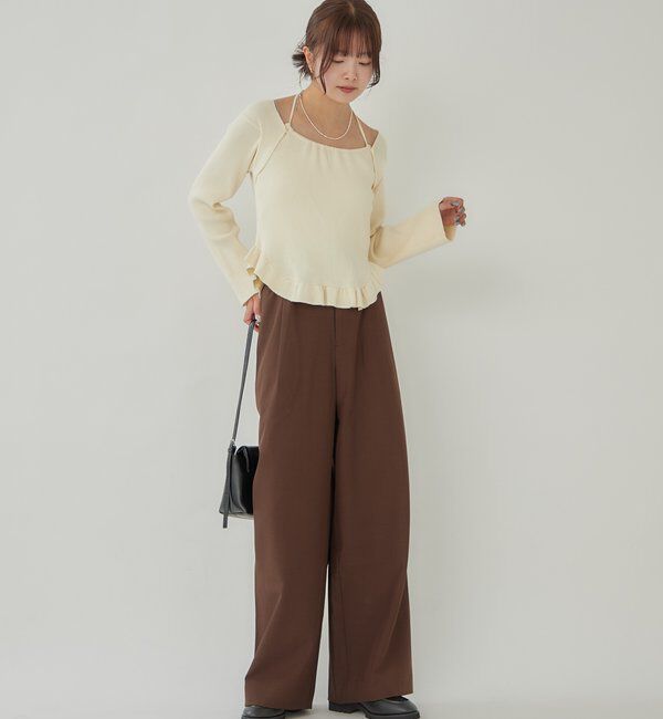  「ペプラムレイヤードニット」|ニット・セーター|