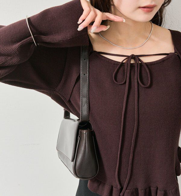  「ペプラムレイヤードニット」|ニット・セーター|