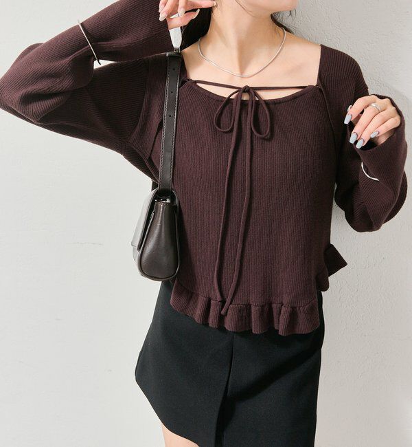  「ペプラムレイヤードニット」|ニット・セーター|