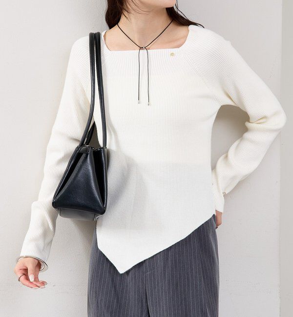  「スクエアネックリブニット」|ニット・セーター|