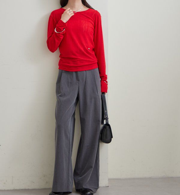  「プレート付きクルーシアーロンT」|Tシャツ・カットソー|