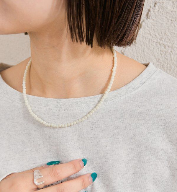  「カラービーズネックレス」|リング|