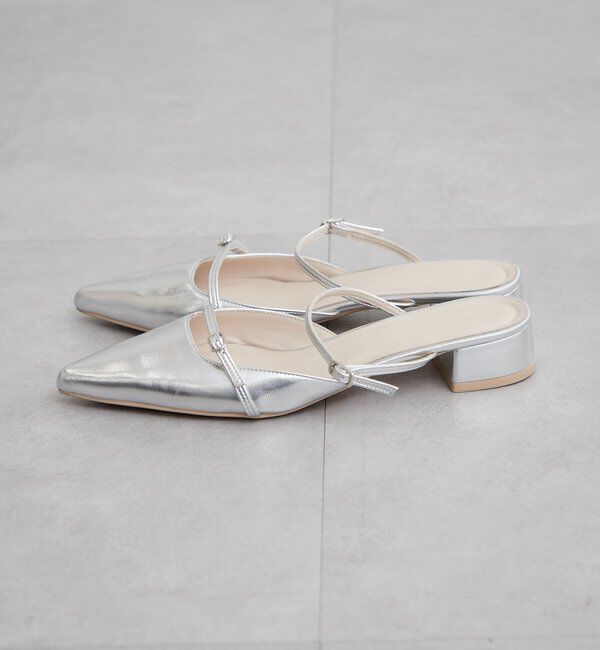  「ポインテッドトゥストラップパンプス」|パンプス|