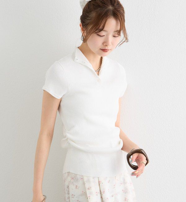  「ハイネックフレンチリブニット」|ニット・セーター|オフホワイト