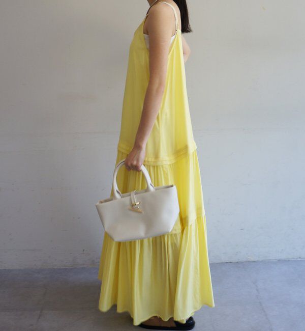  「サテンティアードキャミワンピース」|ワンピース|