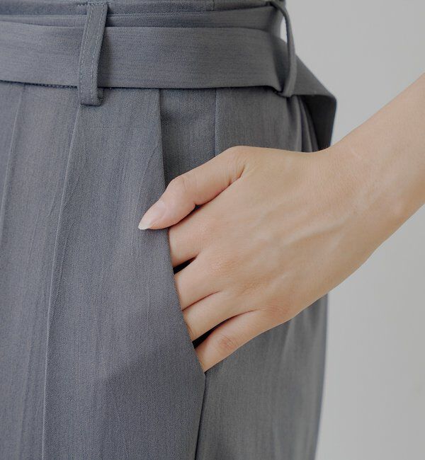  「【SALON by Chico】 BIGリボンスラックスロングパンツ」|チノ|