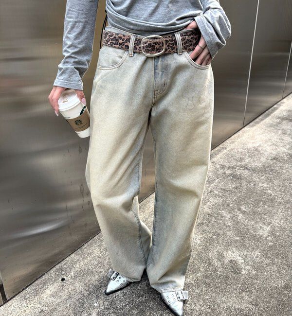  「SLOPPYラインストーンローライズデニム」|デニム|