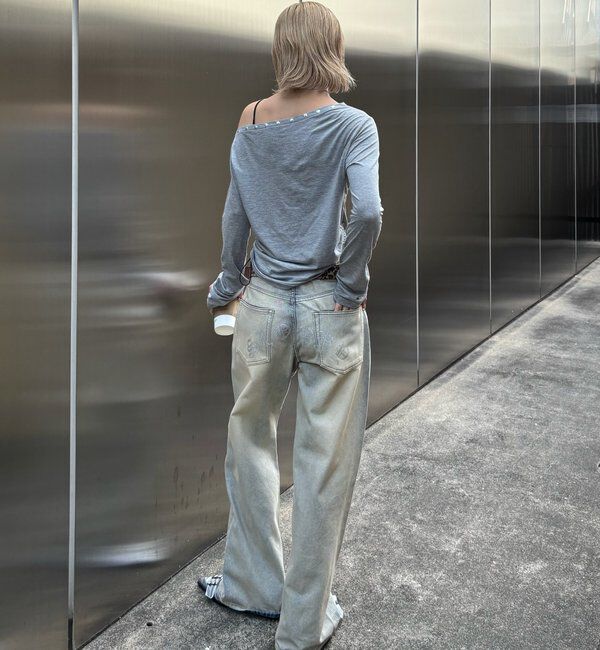  「SLOPPYラインストーンローライズデニム」|デニム|