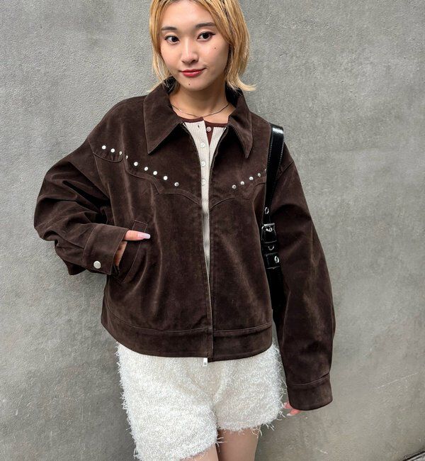  「SUEDE STUDDED BLOUSON/スウェードスタッズブルゾン」|ブルゾン・スタジャン|
