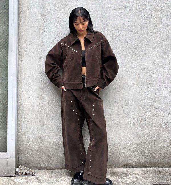  「SUEDE STUDDED BLOUSON/スウェードスタッズブルゾン」|ブルゾン・スタジャン|