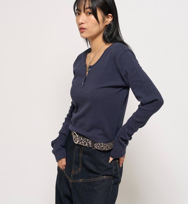  「リングドットL/Sトップス」|Tシャツ・カットソー|