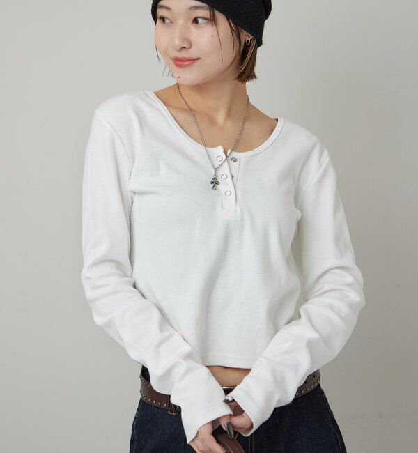  「リングドットL/Sトップス」|Tシャツ・カットソー|