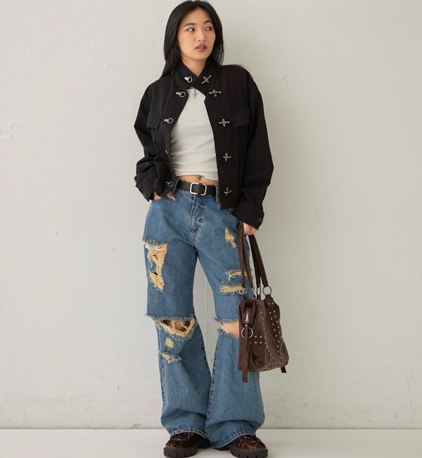  「ボールドダメージデニム」|デニム|