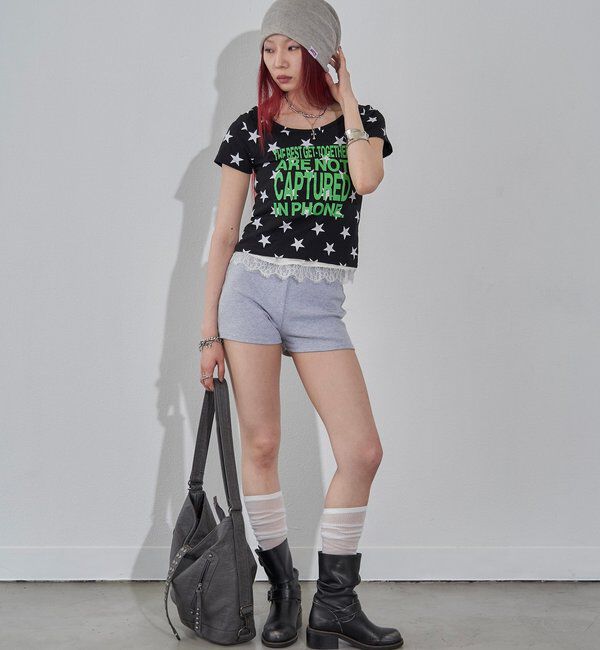  「【WEB限定】メッセージスタードットS/S TEE」|Tシャツ・カットソー|