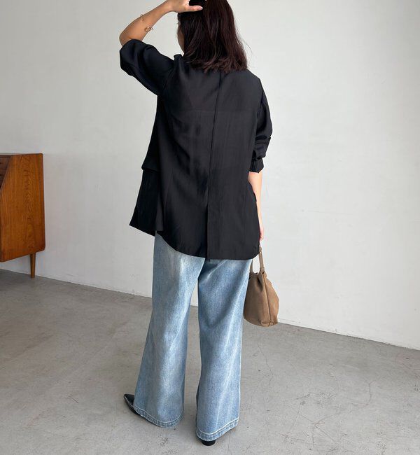  「【全骨格細見え/オフィスコーデにも◎】ライトテーラージャケット」|テーラードジャケット|