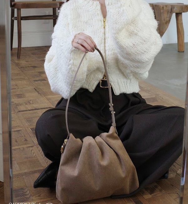  「【LE'MAGE&times;gemeilコラボ】スエードワンハンドルバッグ」|トートバッグ|