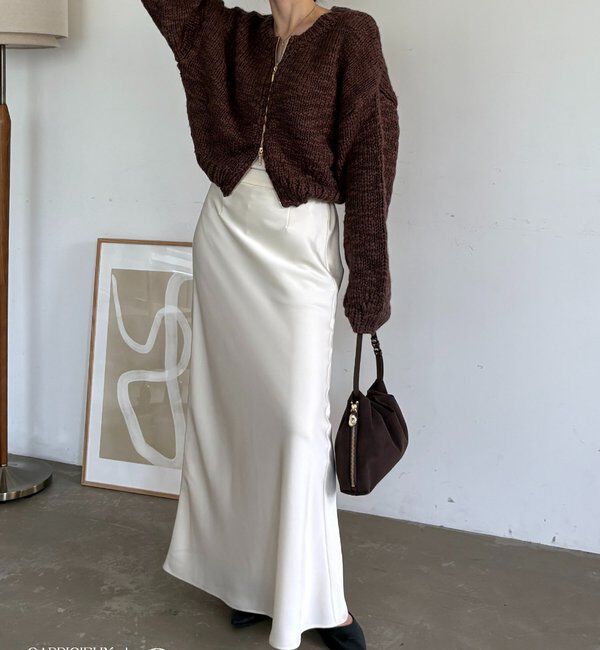  「【LE'MAGE&times;gemeilコラボ】スラブジップカーディガン」|カーディガン|