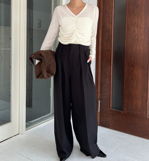  「起毛レースプルオーバー」|ニット・セーター|