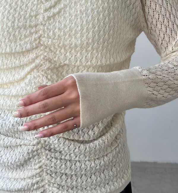  「起毛レースプルオーバー」|ニット・セーター|