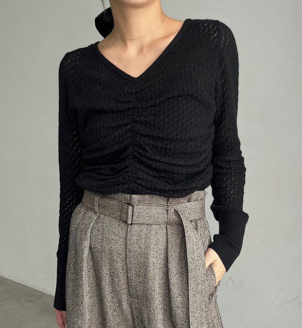  「起毛レースプルオーバー」|ニット・セーター|