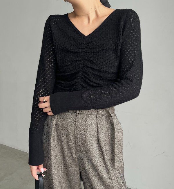  「起毛レースプルオーバー」|ニット・セーター|