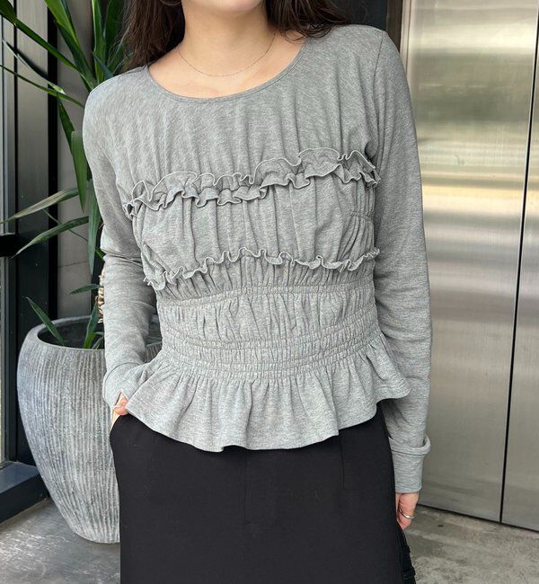  「【体感＋4℃】ベアシャーリング裏起毛トップス」|Tシャツ・カットソー|