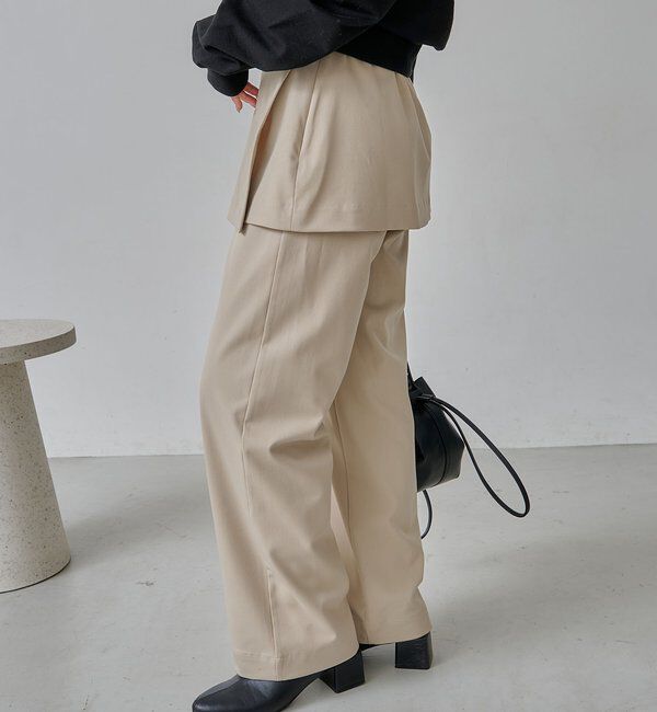  「【低身長サイズあり】ミニレイヤードパンツ」|チノ|