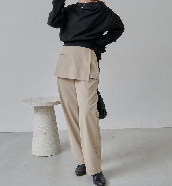  「【低身長サイズあり】ミニレイヤードパンツ」|チノ|