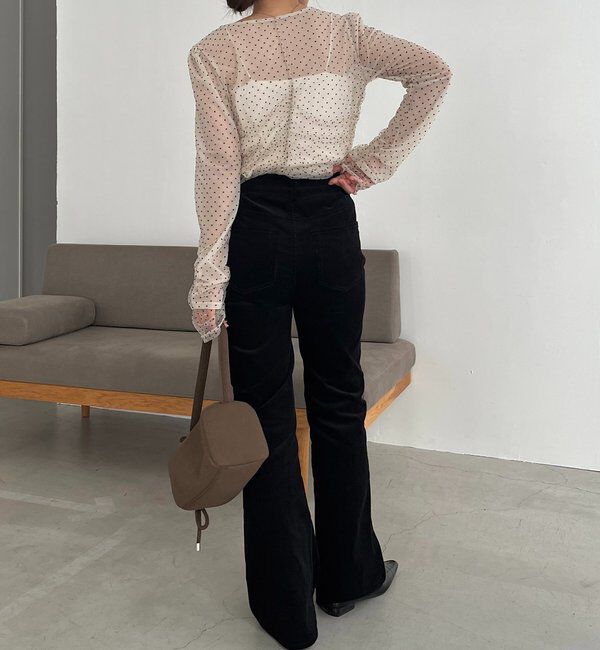  「【人気のため再販！セレモニーにも◎】フロッキードットブラウス」|シャツ・ブラウス|