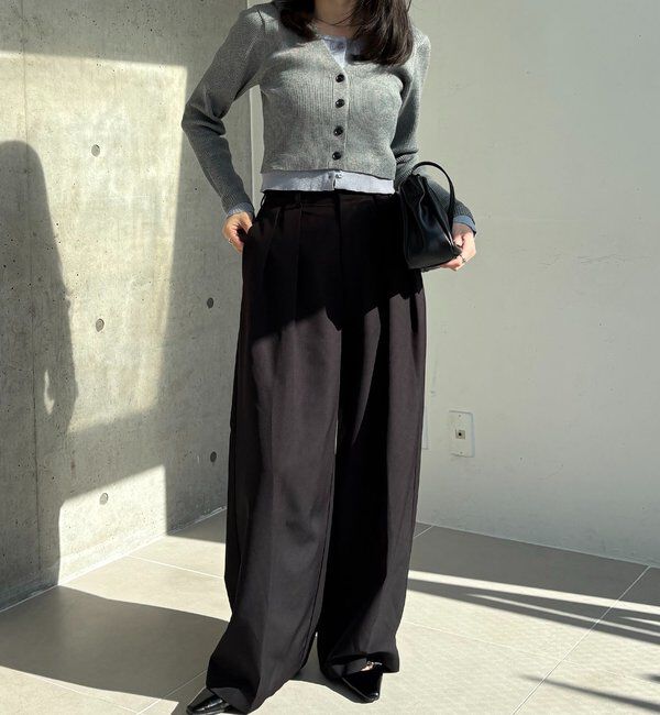  「バイカラーレイヤードカーディガン」|カーディガン|