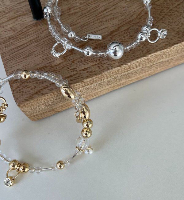  「〈GOLDY/ゴールディ〉クリアビーズブレス」|リング|