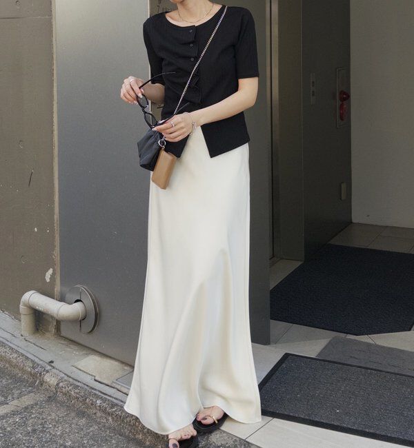  「【一癖可愛い】フロントタックフリルT」|Tシャツ・カットソー|