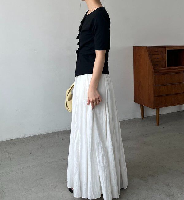  「【一癖可愛い】フロントタックフリルT」|Tシャツ・カットソー|