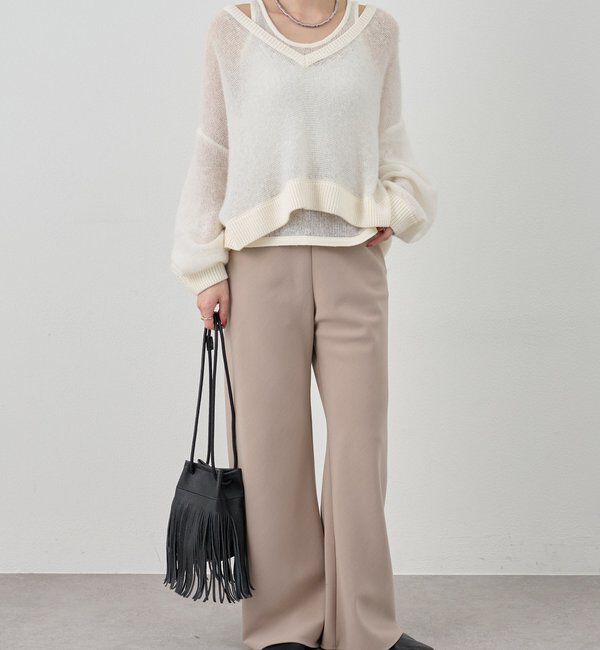  「ダブルクロスワイドパンツ」|チノ|