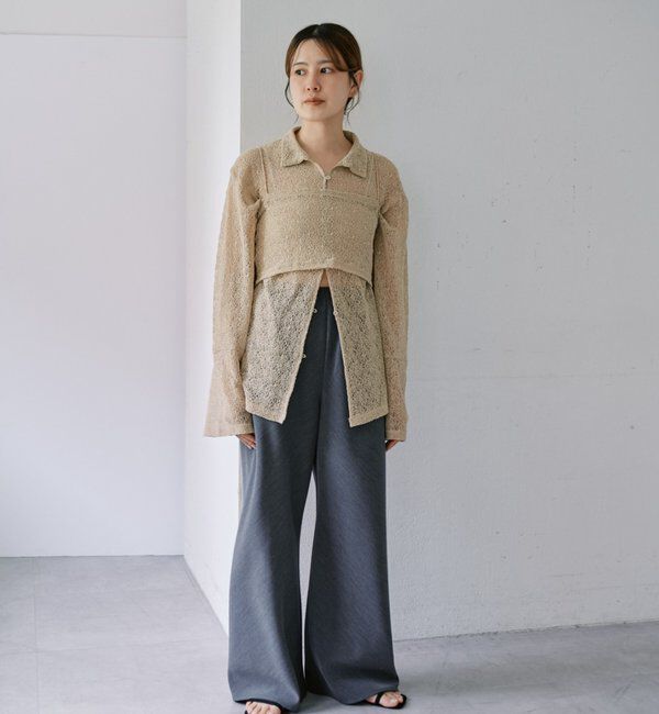  「ダブルクロスワイドパンツ」|チノ|