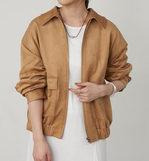  「フェイクスウェードブルゾン」|ブルゾン・スタジャン|
