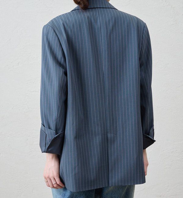  「ストライプビッグジャケット」|テーラードジャケット|