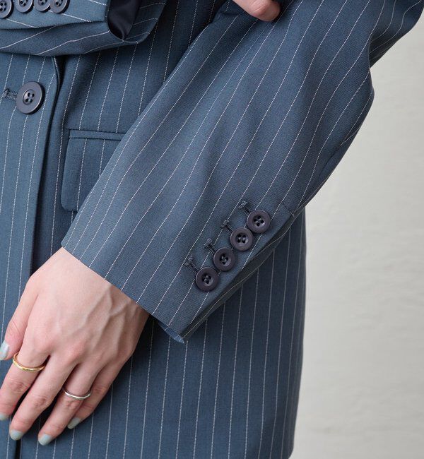  「ストライプビッグジャケット」|テーラードジャケット|